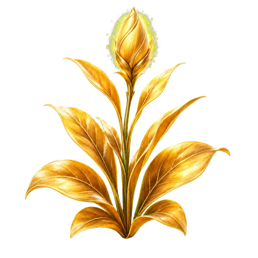 金の花：つぼみ