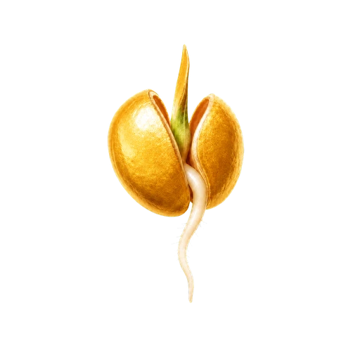 金の花：発芽