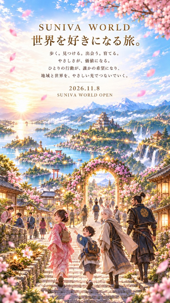SUNIVA WORLD OPENの世界を描いた締めのビジュアル